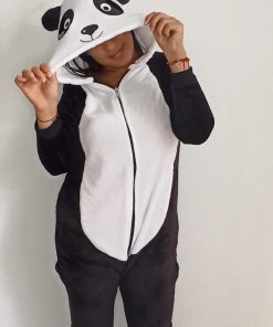 Pijama Kigurumi Gato Lucifer – Enteriza de Algodón Térmico con Capucha y Cola